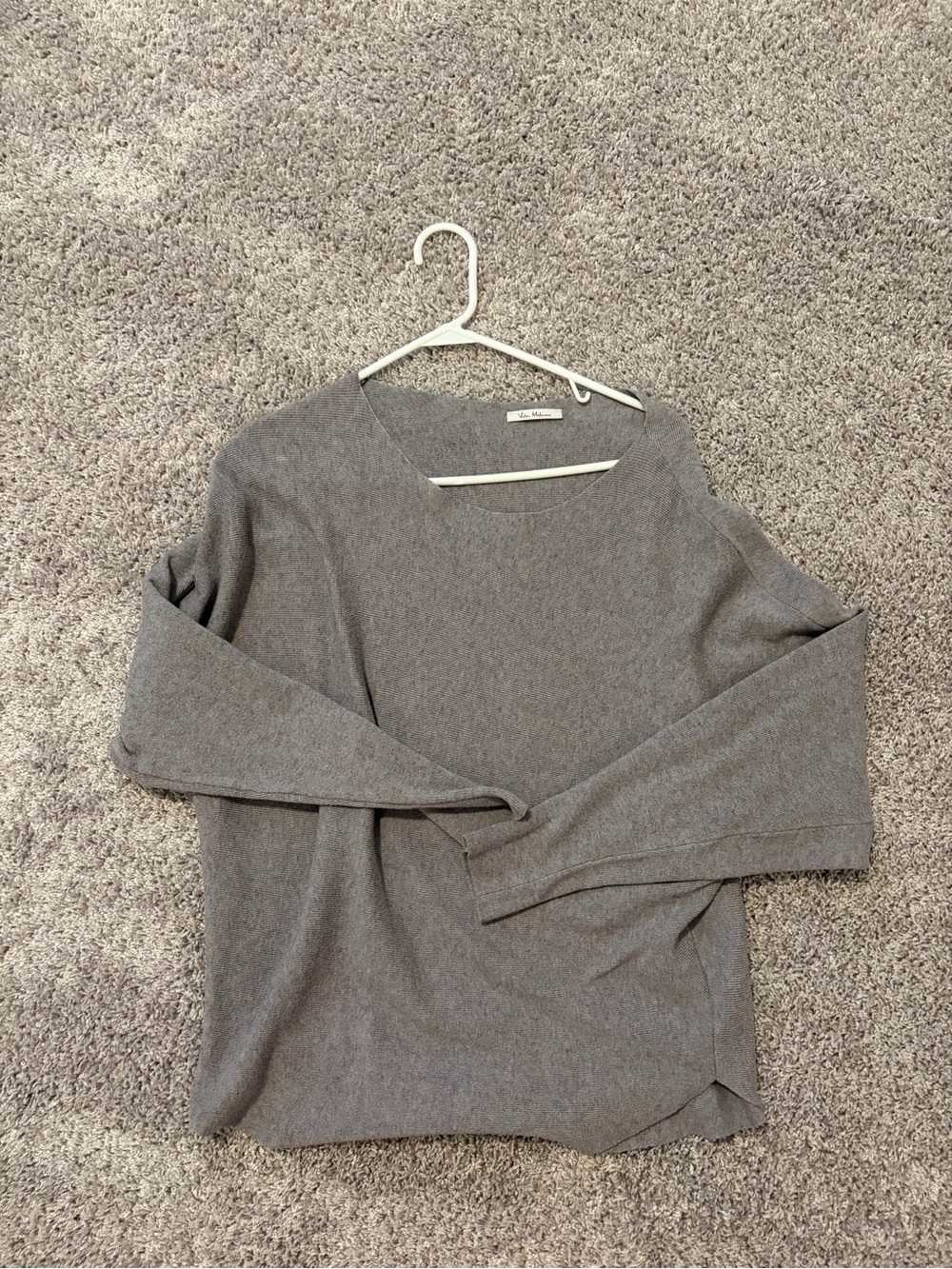 Grey Women's Lightweight Crewneck Sweater